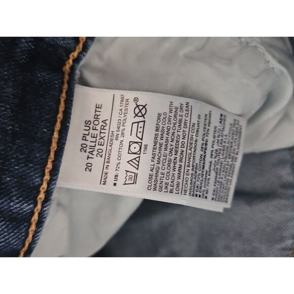 Old Navy Girls Sky High Adjustable Waist 20 Plus Medium Wash Denim Cutoff Short - Picture 4 of 6